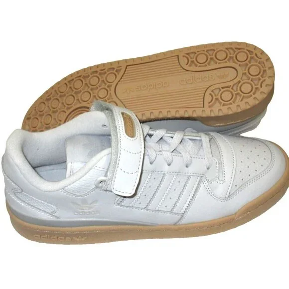 Adidas Men's Forum Low Leather Basketball Shoes Grey Gum Bottom Sizes NIB - Picture 2 of 5